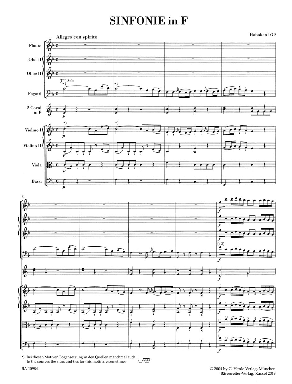 Haydn: Symphony in F Major, Hob. I:79