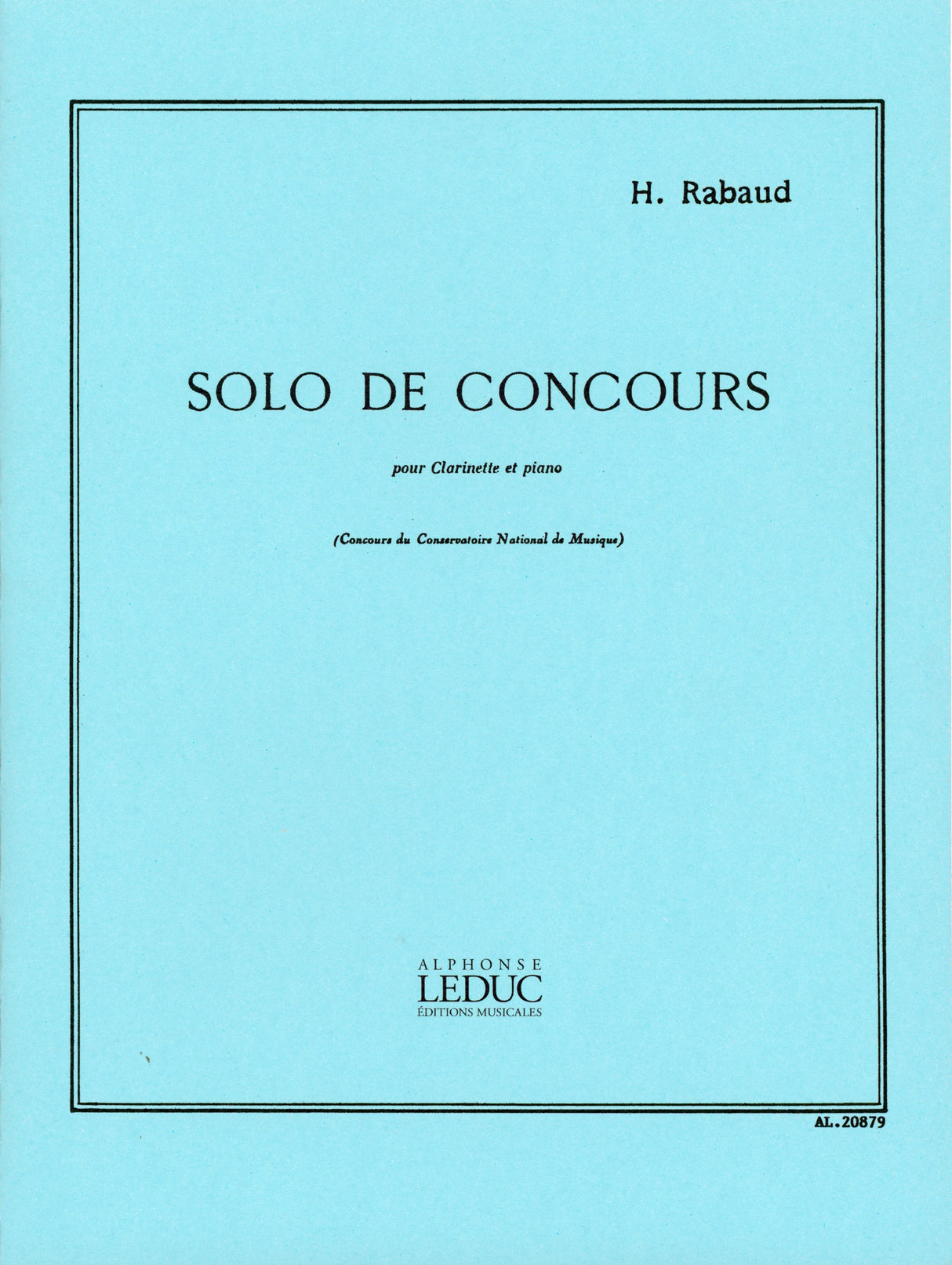 Rabaud: Solo de Concours, Op. 10