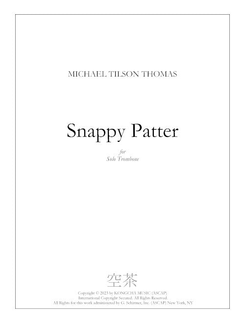 Tilson Thomas: Snappy Patter