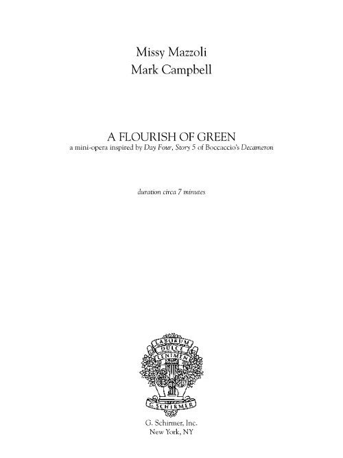 Mazzoli: A Flourish of Green