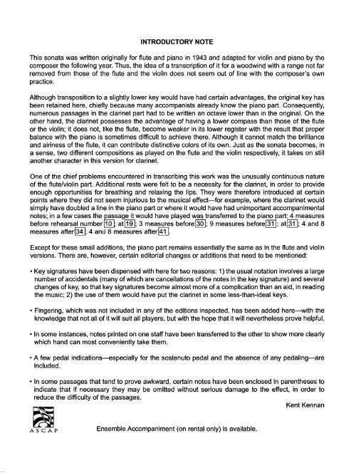 Prokofiev: Clarinet Sonata, Op. 94