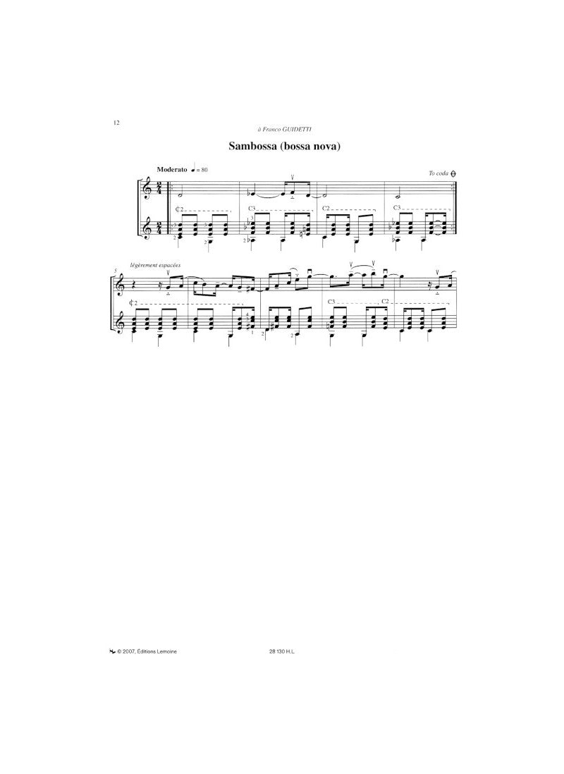 Machado: Musiques populaires brésiliennes (arr. for violin & guitar)