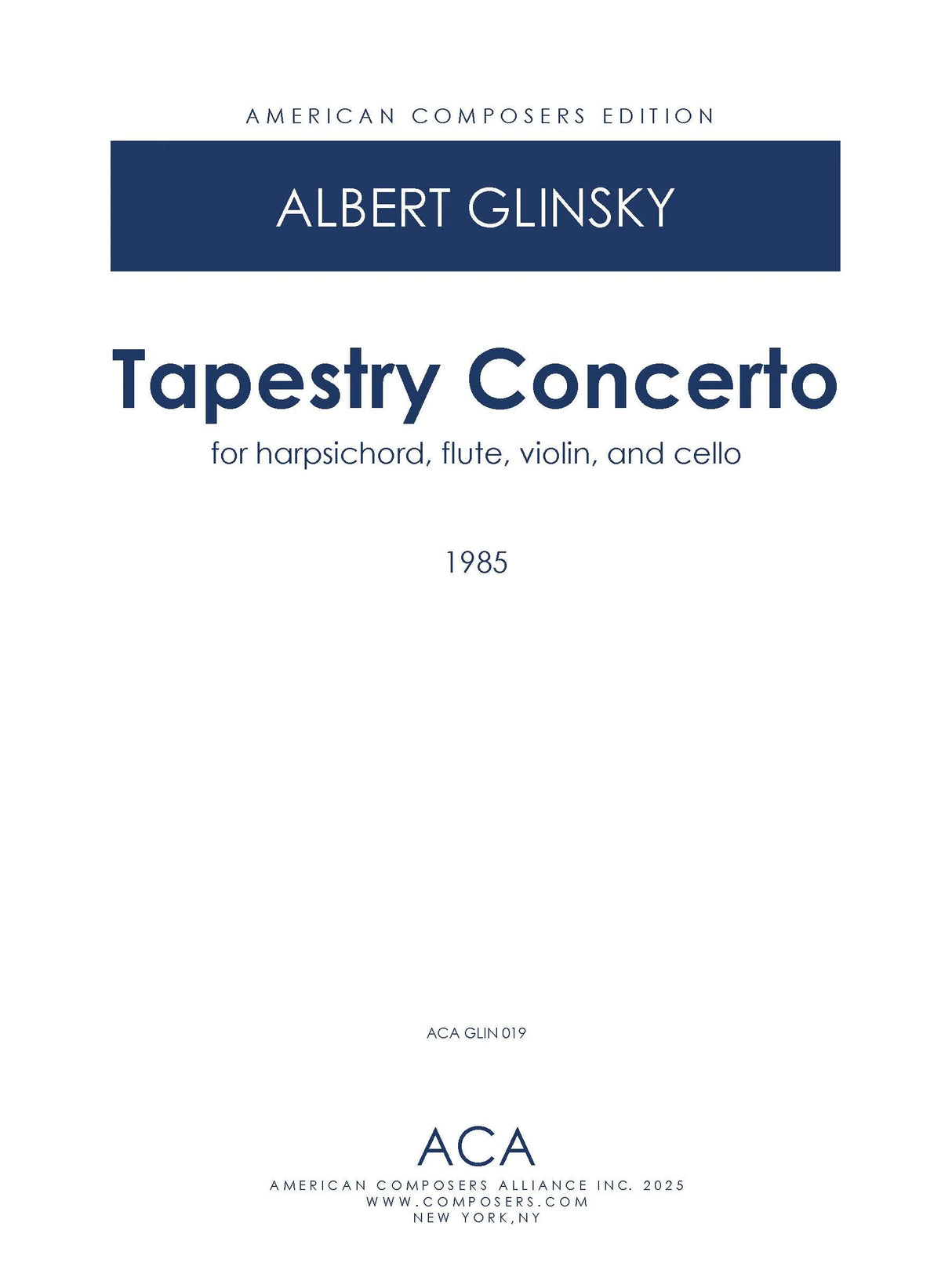 Glinsky: Tapestry Concerto