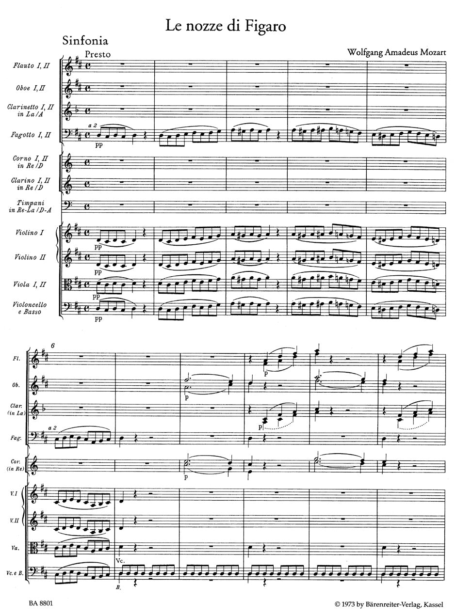 Mozart: Overture to The Marriage of Figaro, K. 492