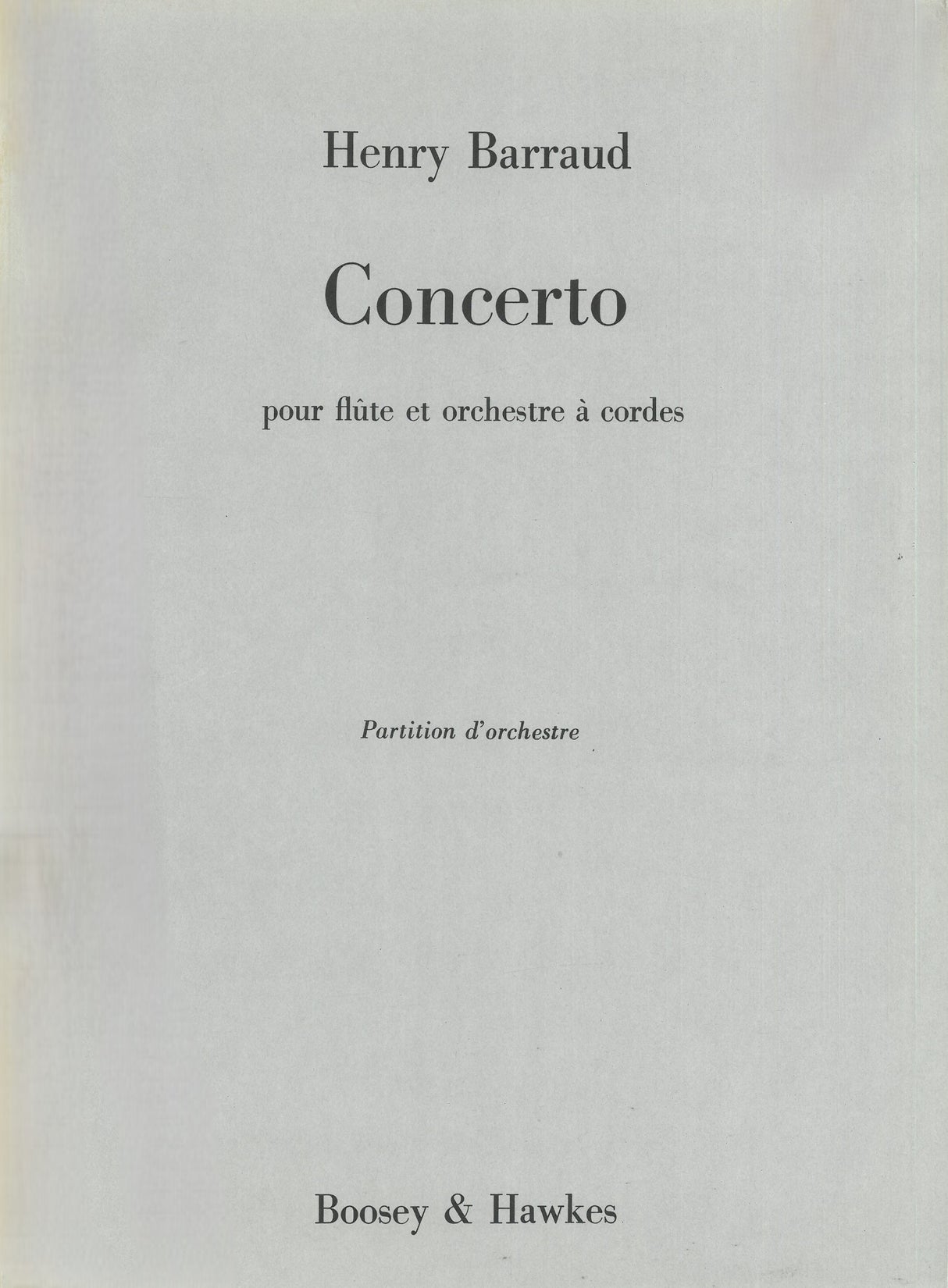 Barraud: Flute Concerto