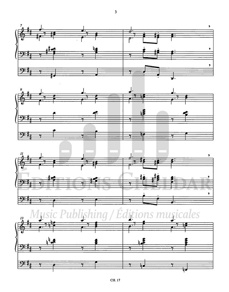 Bédard: Variations sur le choral "Freu' dich sehr, o meine Seele"