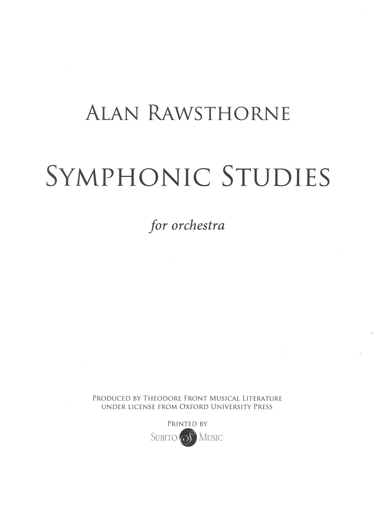 Rawsthorne: Symphonic Studies