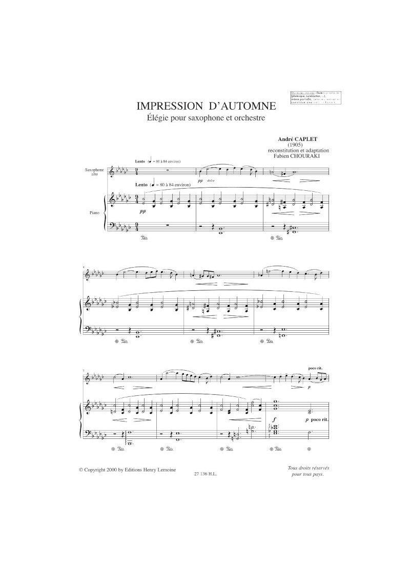 Caplet: Impression d'automne