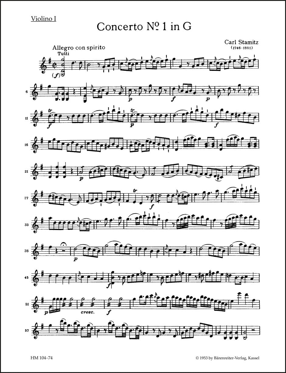 Stamitz: Cello Concerto No. 1 in G Major