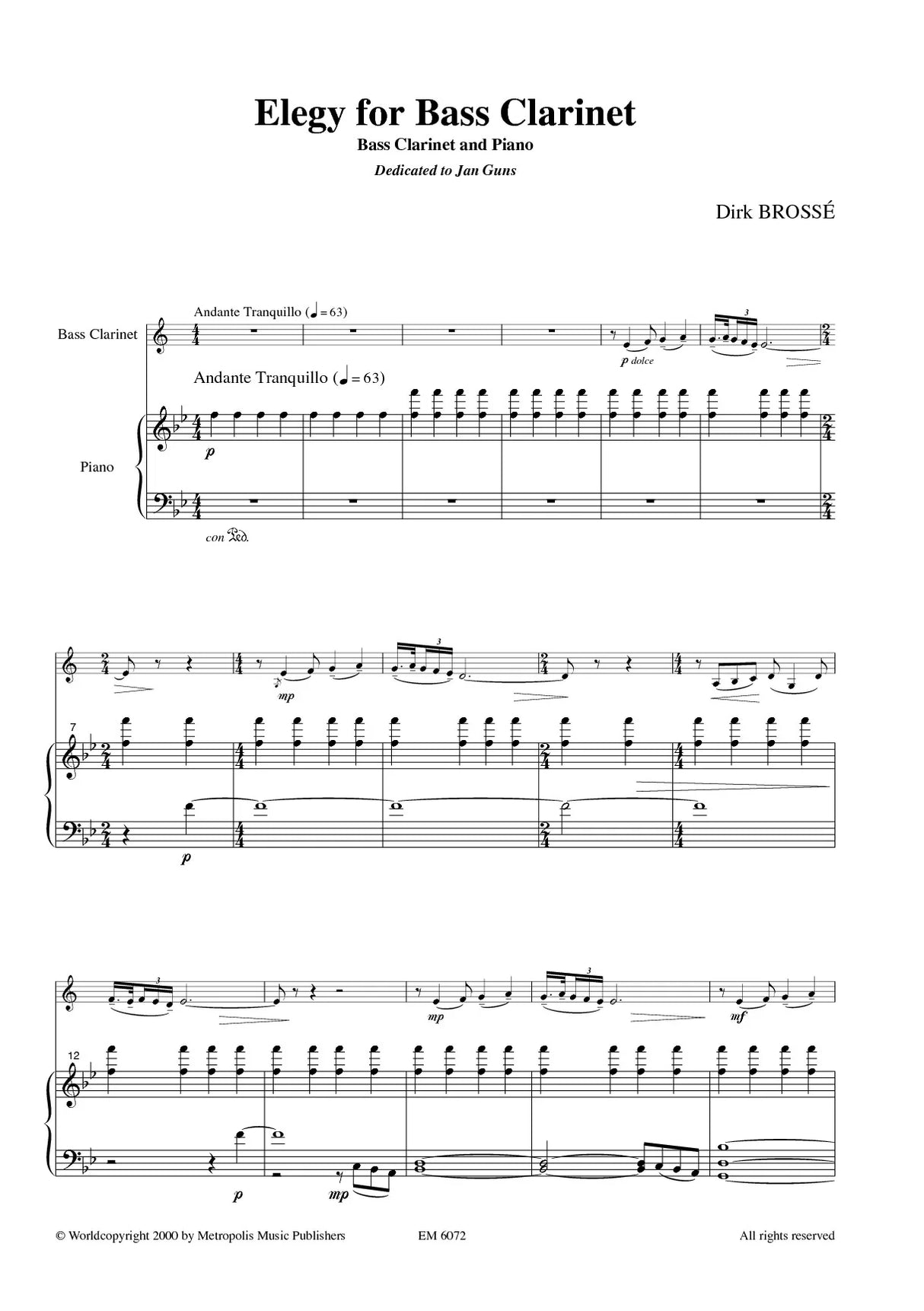 Brossé: Elegy