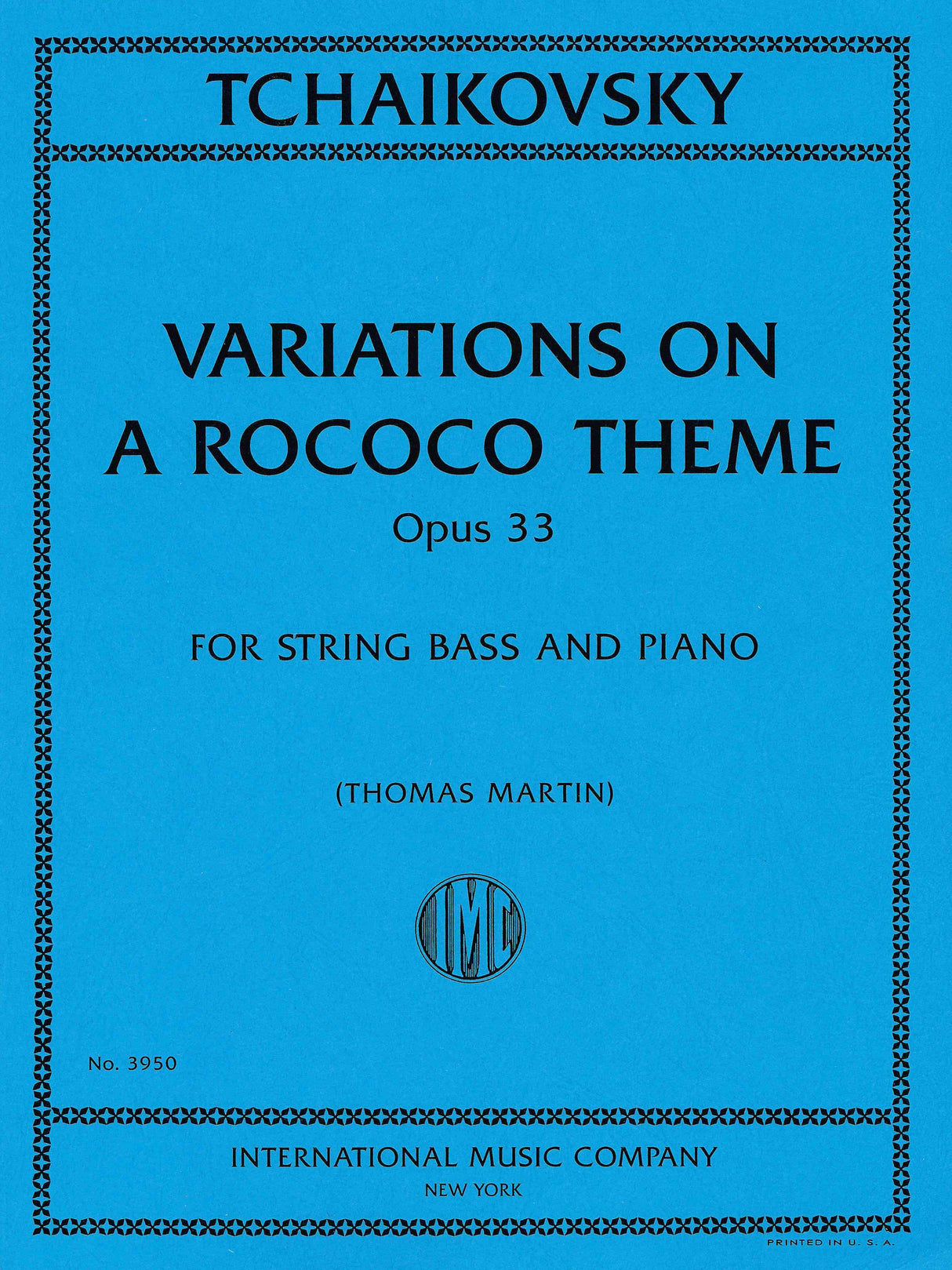 Tchaikovsky: Variations on a Rococo Theme, Op. 33 (arr. for double bass & piano)