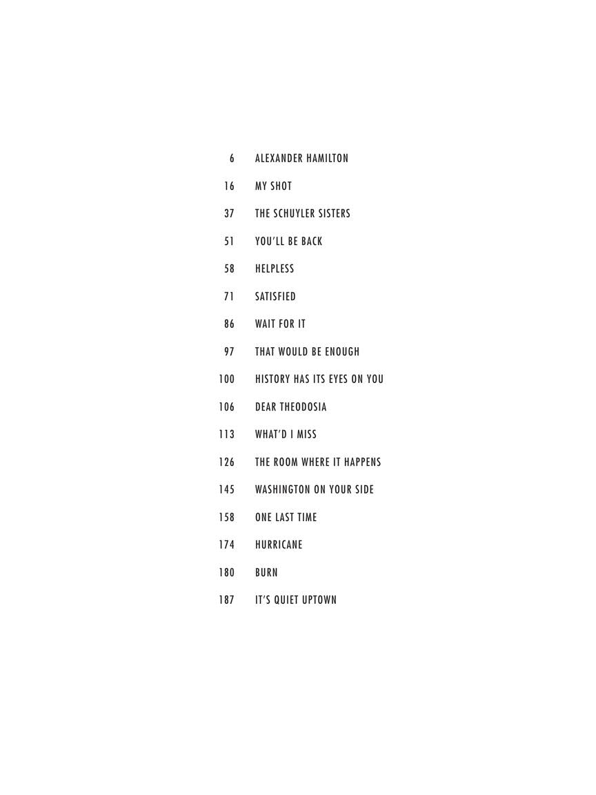 Hamilton - Vocal Selections