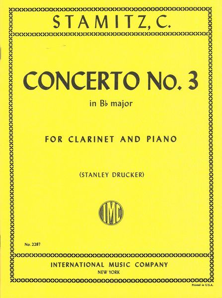 Stamitz: Clarinet Concerto No. 3 in B-flat Major