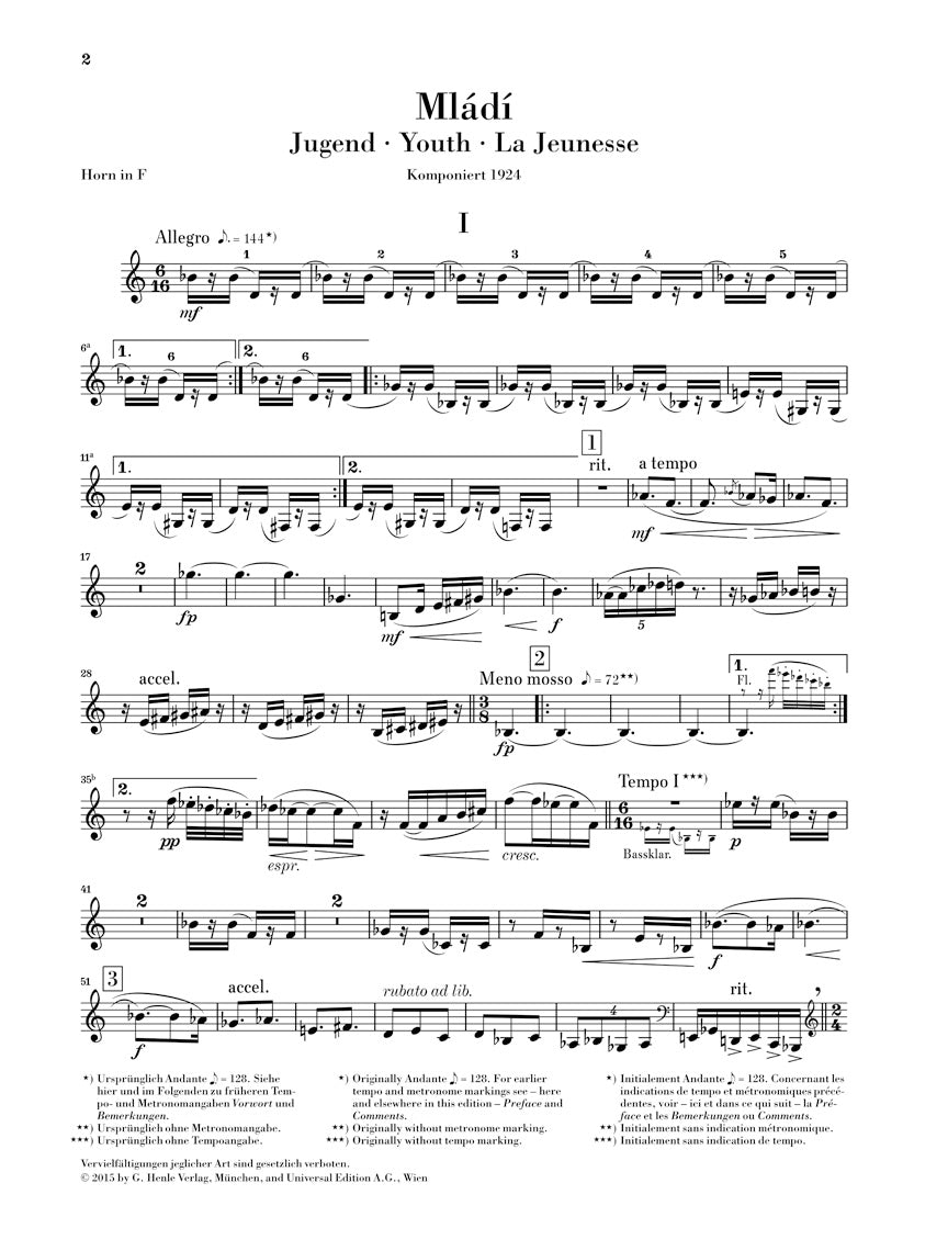 Janáček: Mládí (Youth)