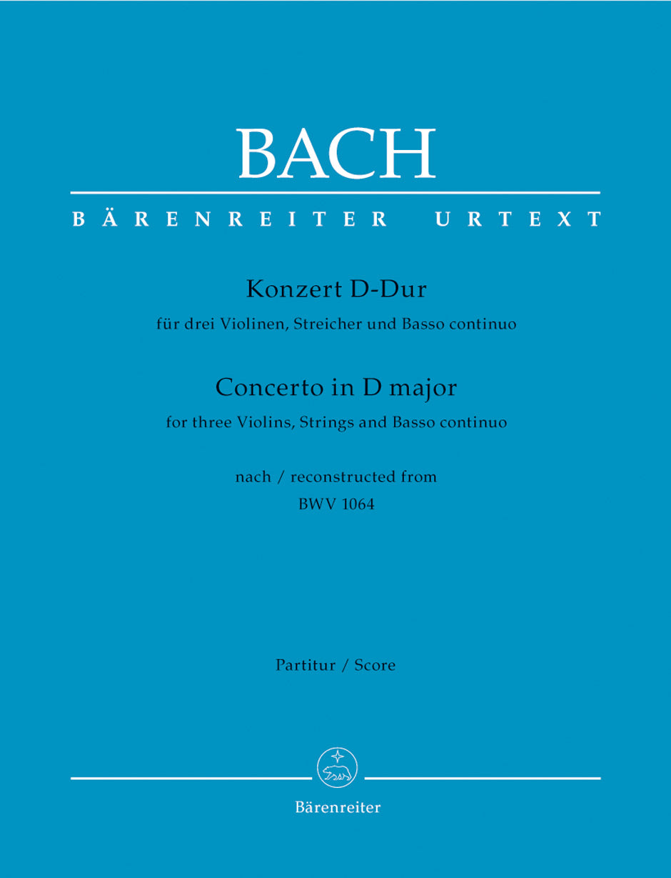 Bach: Concerto for 3 Violins, Strings and Basso continuo in D