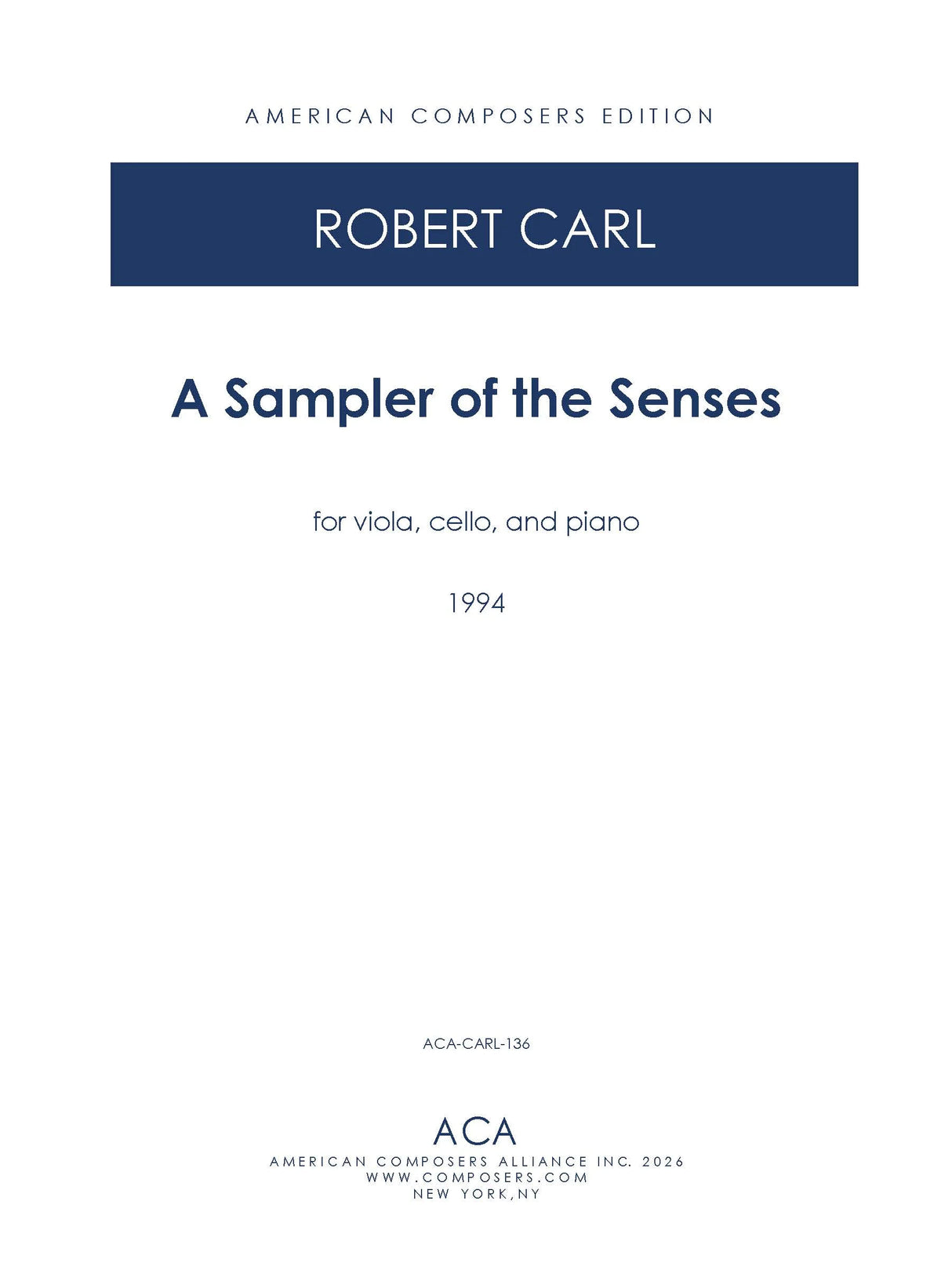 Carl: A Sampler of The Senses