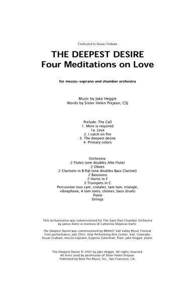 Heggie: The Deepest Desire