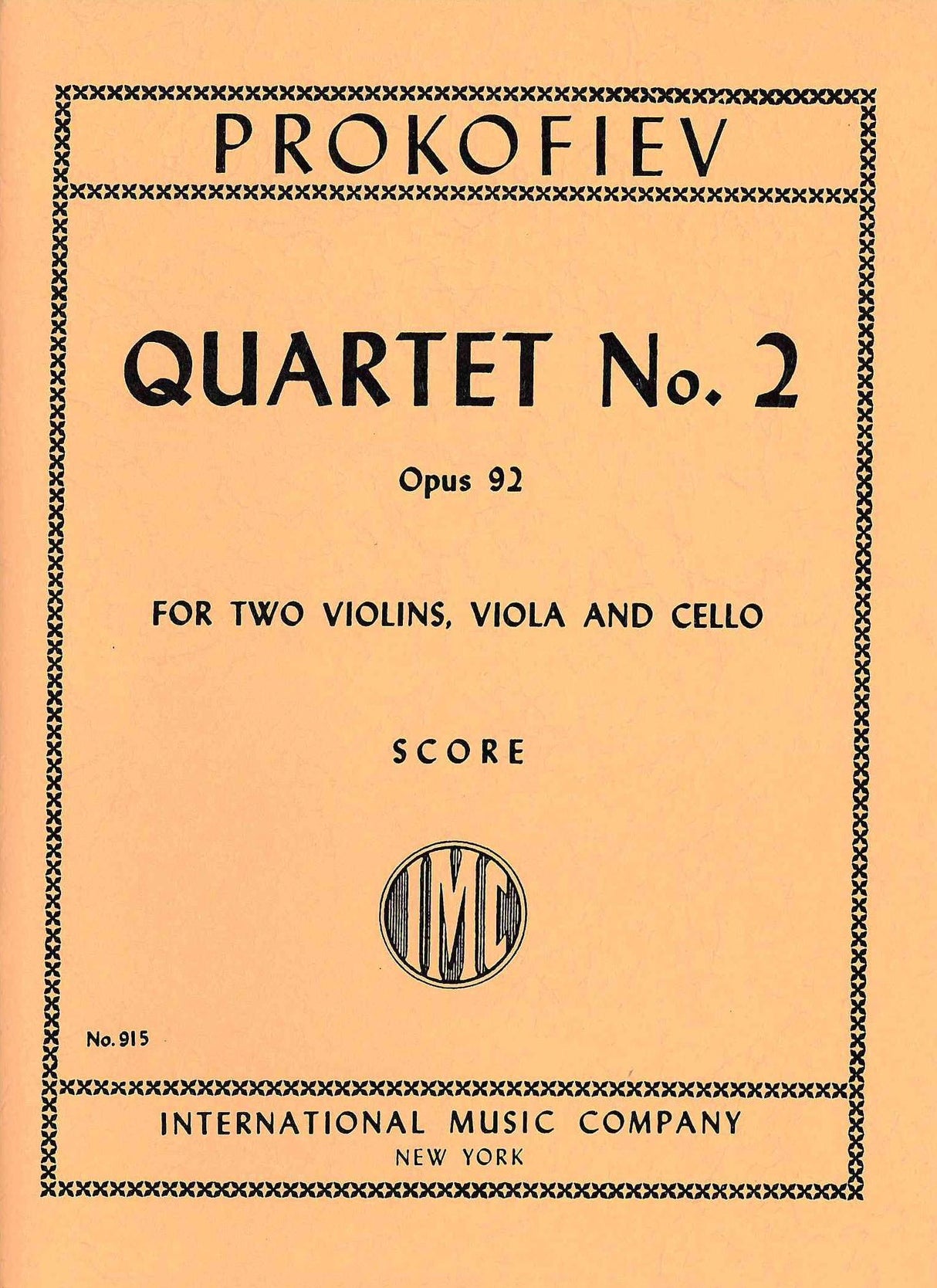 Prokofiev: String Quartet No. 2 in F Major, Op. 92