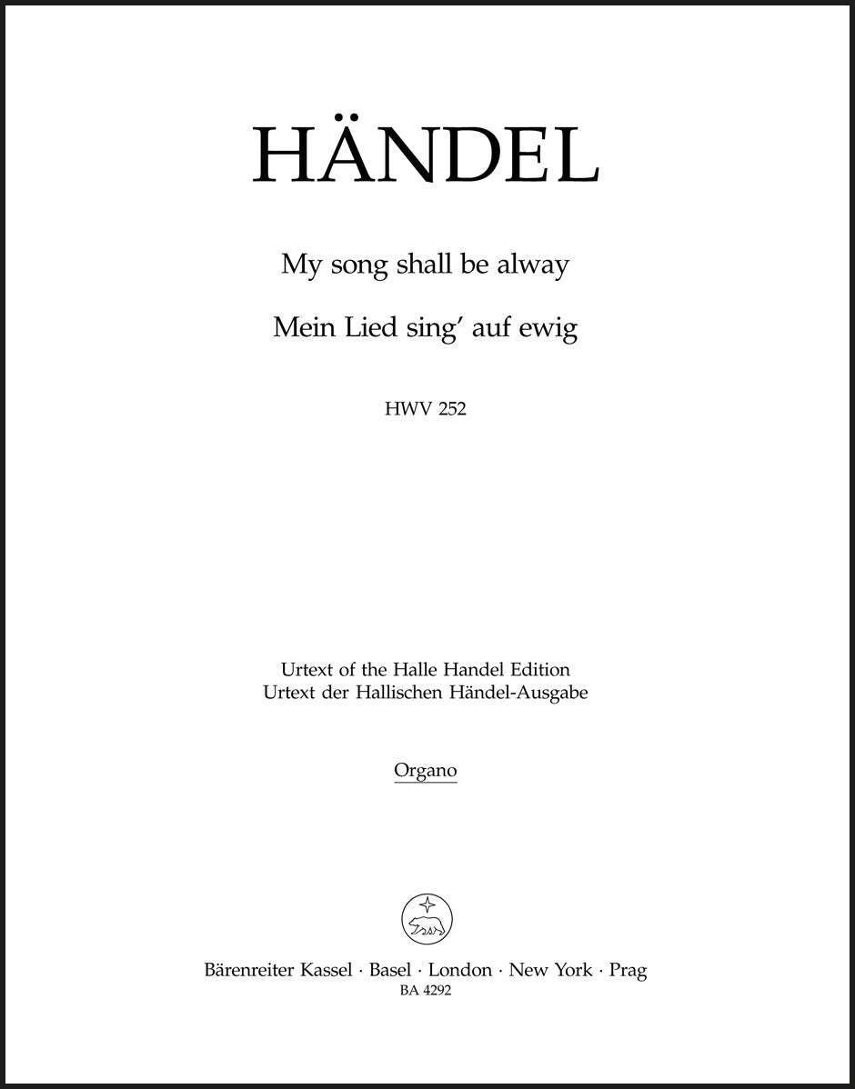Handel: My song shall be alway, HWV 252