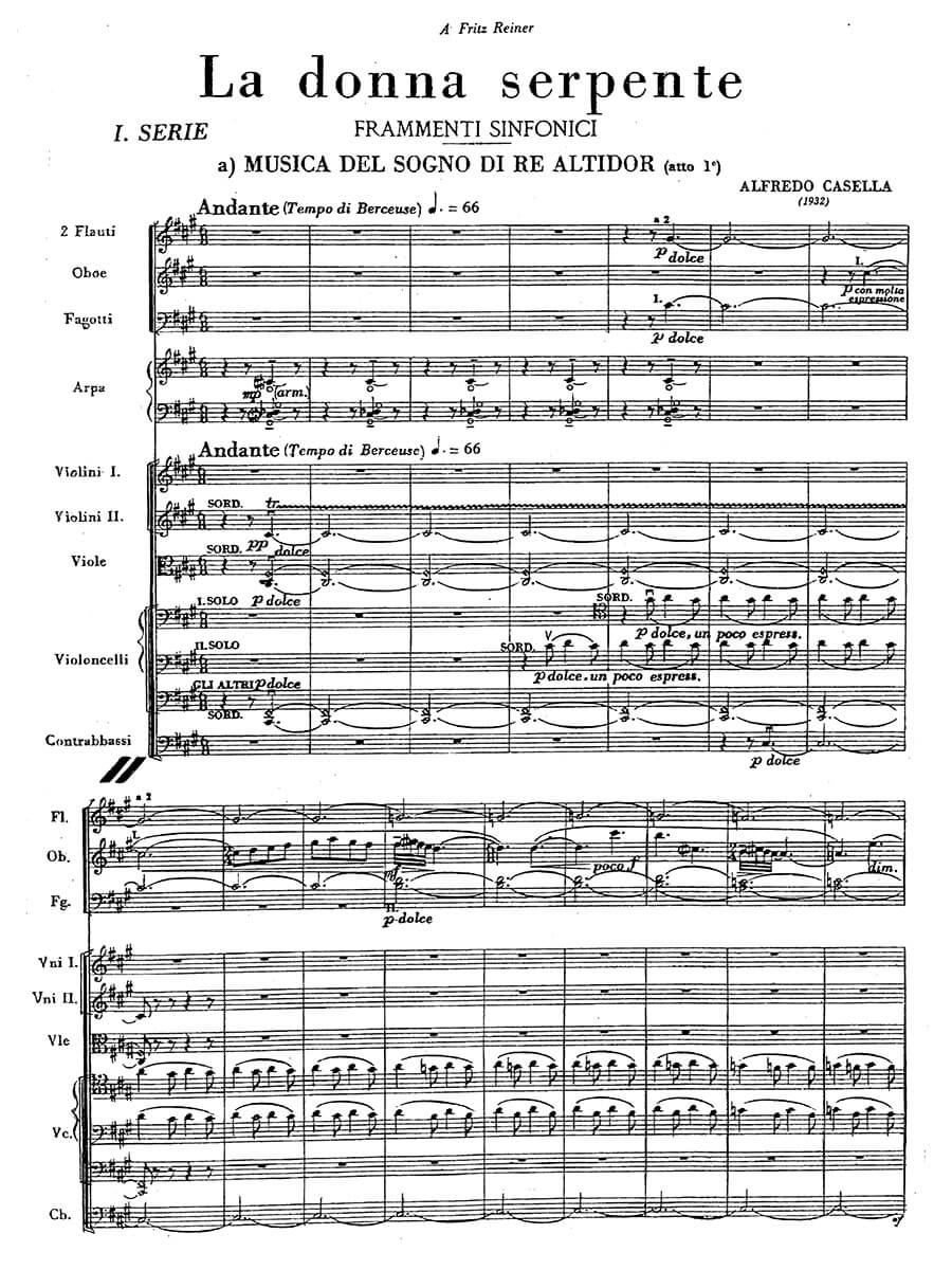 Casella: La Donna serpente, framenti sinfonici