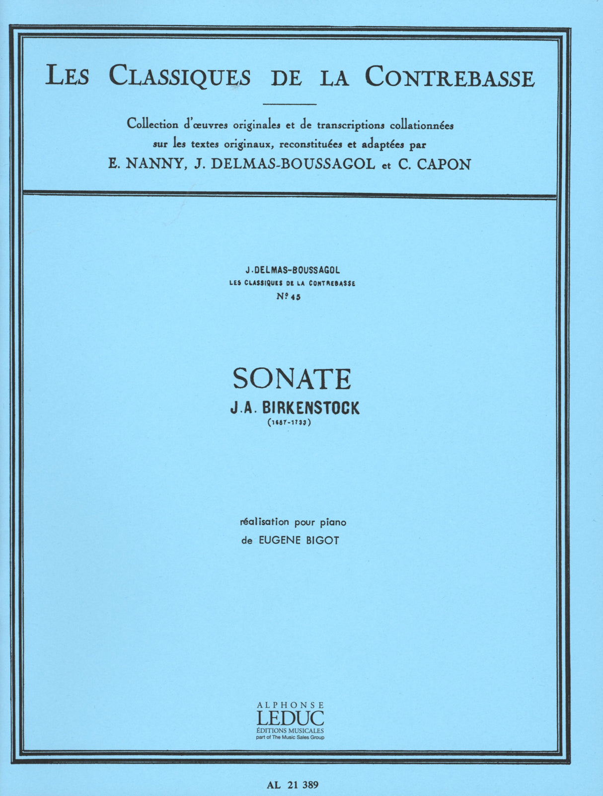 Birkenstock: Sonata (arr. for double bass)