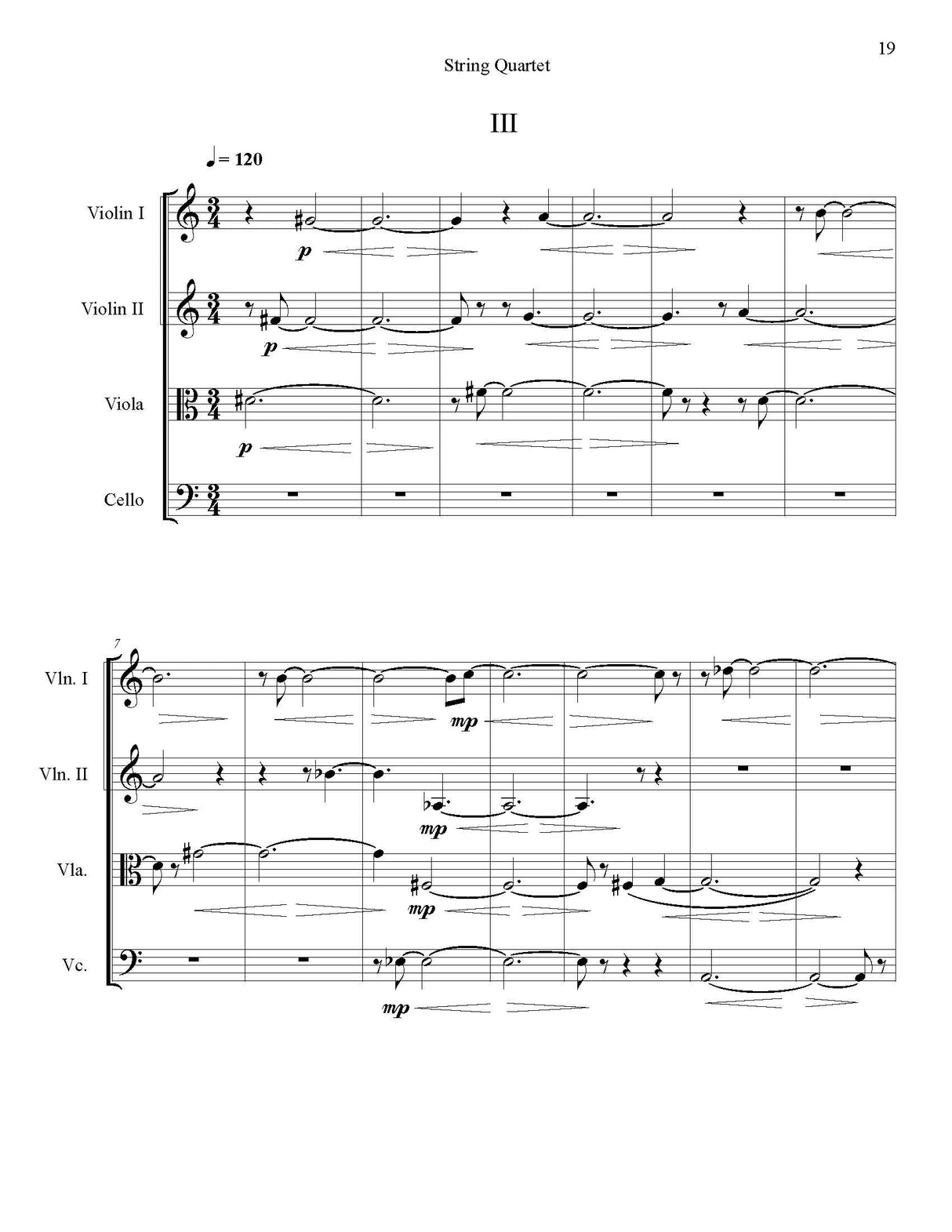 Howe: String Quartet