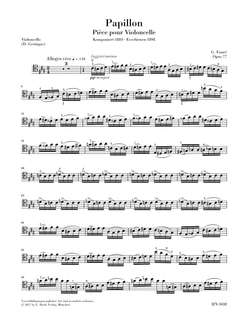 Fauré: Papillon, Op. 77