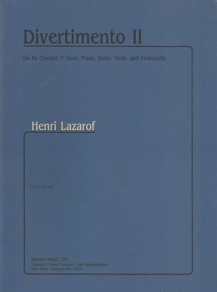 Lazarof: Divertimento No. 2