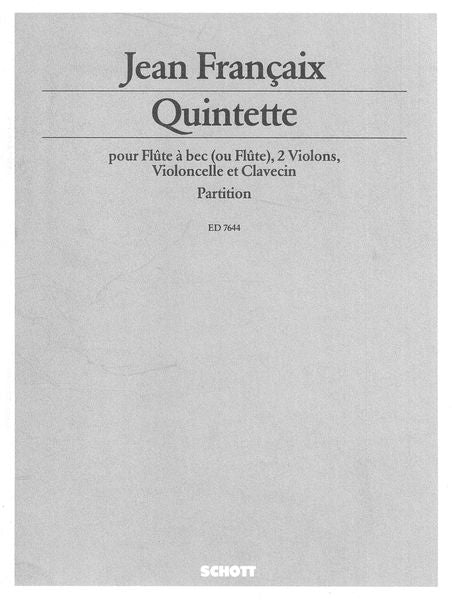 Françaix: Flute Quintet No. 1