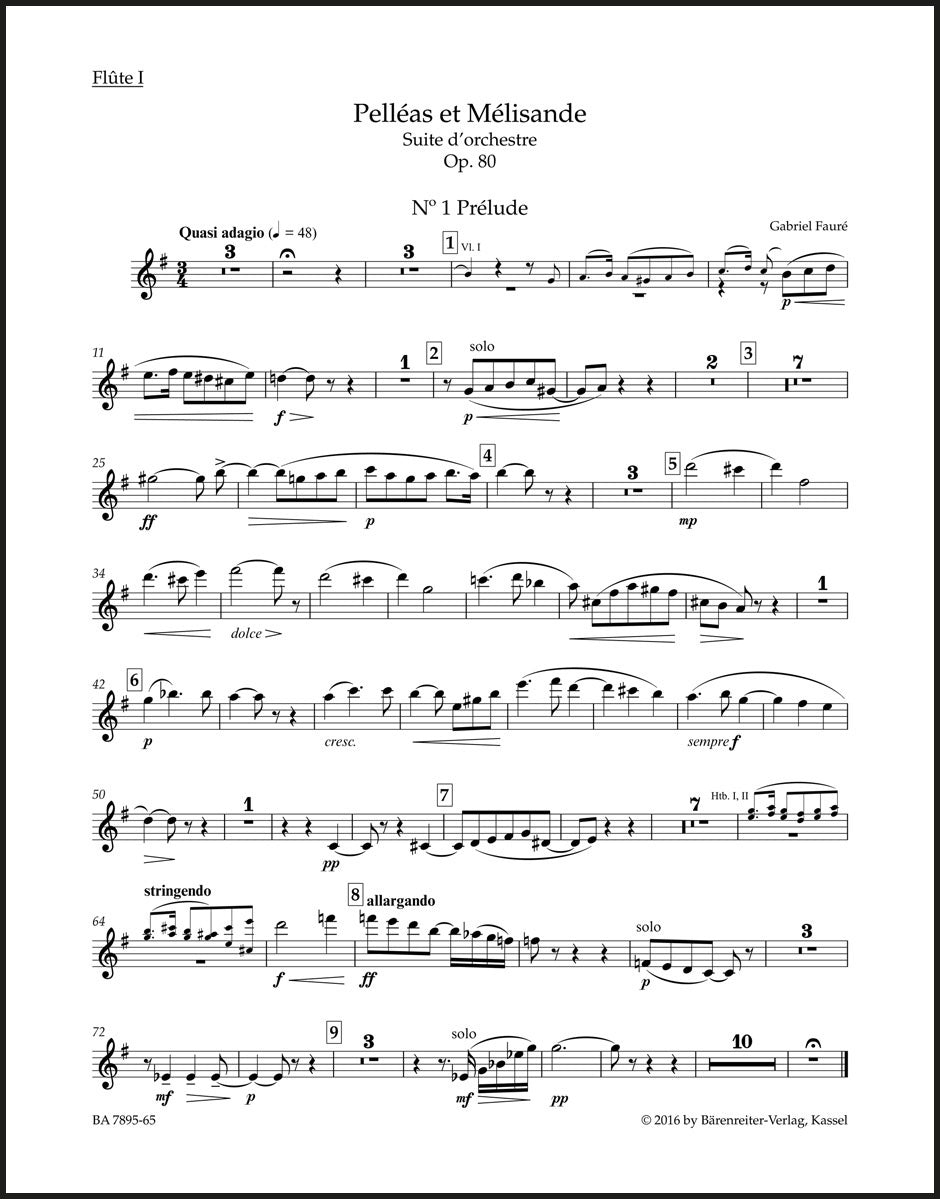 Fauré: Pelléas et Mélisande, Op. 80