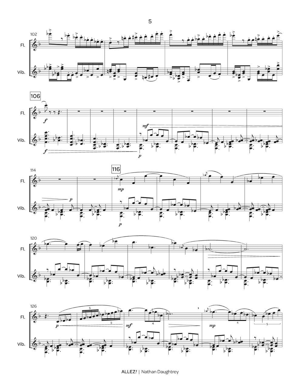 Daughtrey: Allez! (Version for Flute & Vibraphone)