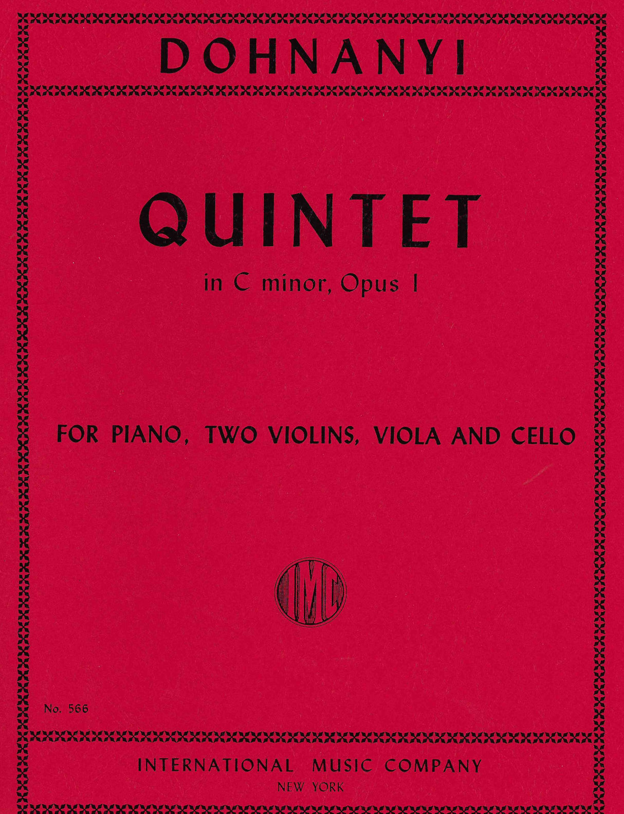 Dohnányi: Piano Quintet No. 1 in C Minor, Op. 1