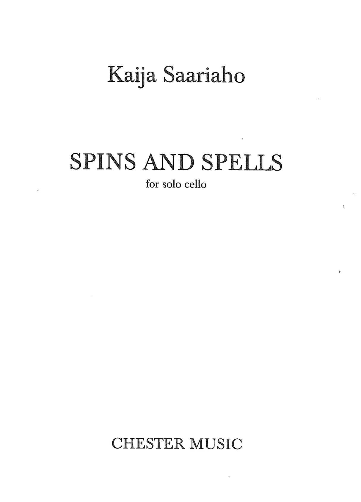 Saariaho: Spins and Spells
