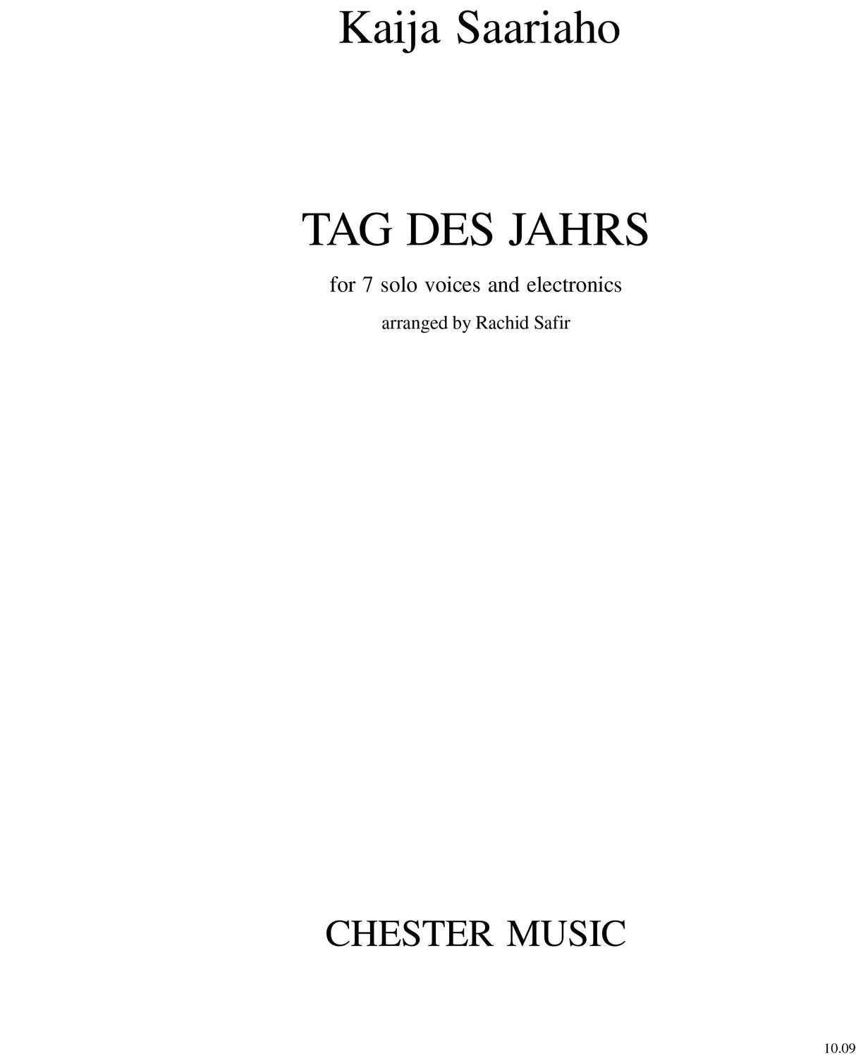 Saariaho: Tag Des Jahrs
