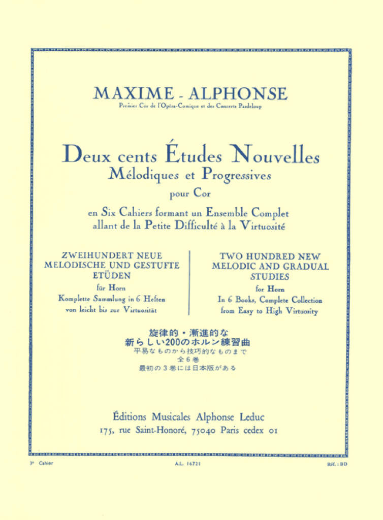 Maxime-Alphonse: 200 New Etudes - Volume 3 (40 Studies of Medium Difficulty)