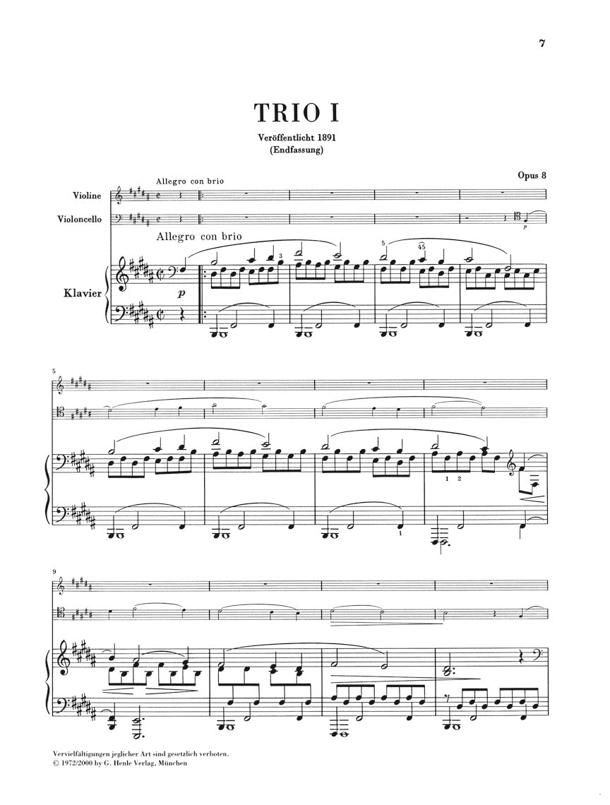Brahms: Piano Trios