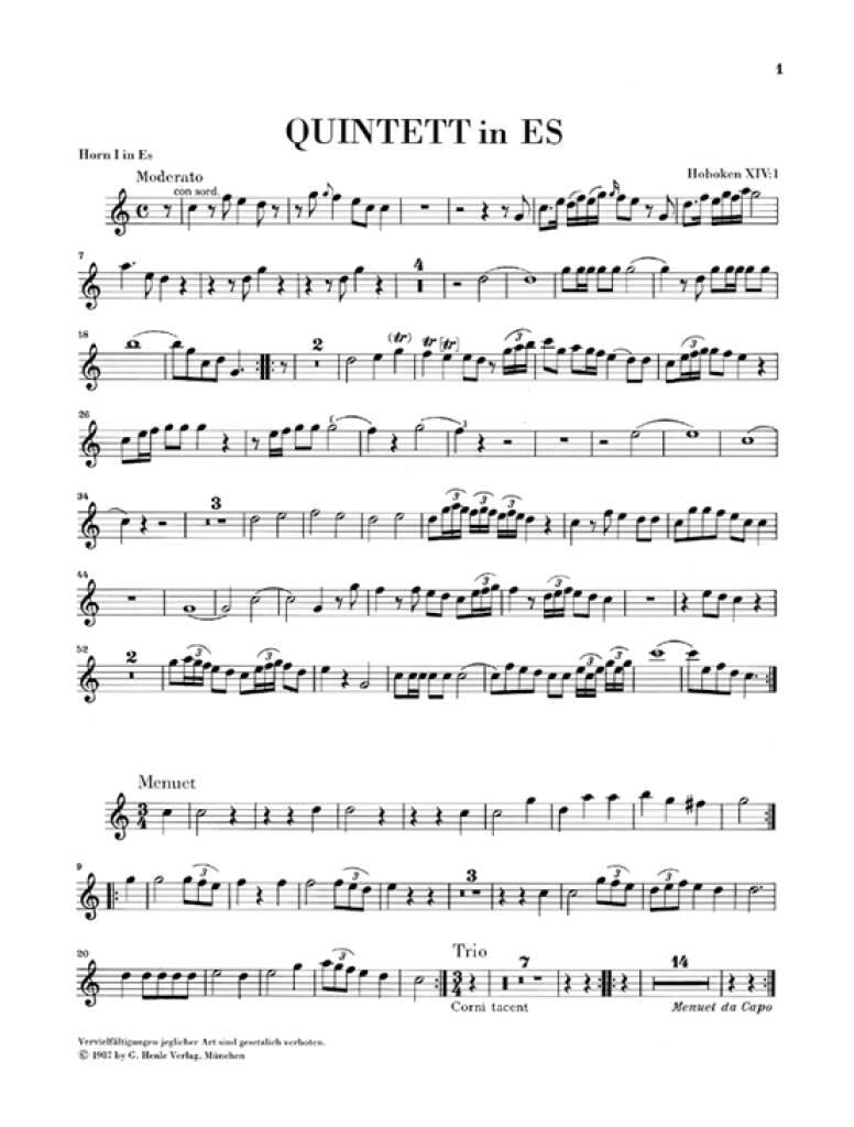 Haydn: Quintet in E-flat Major, Hob. XIV:1