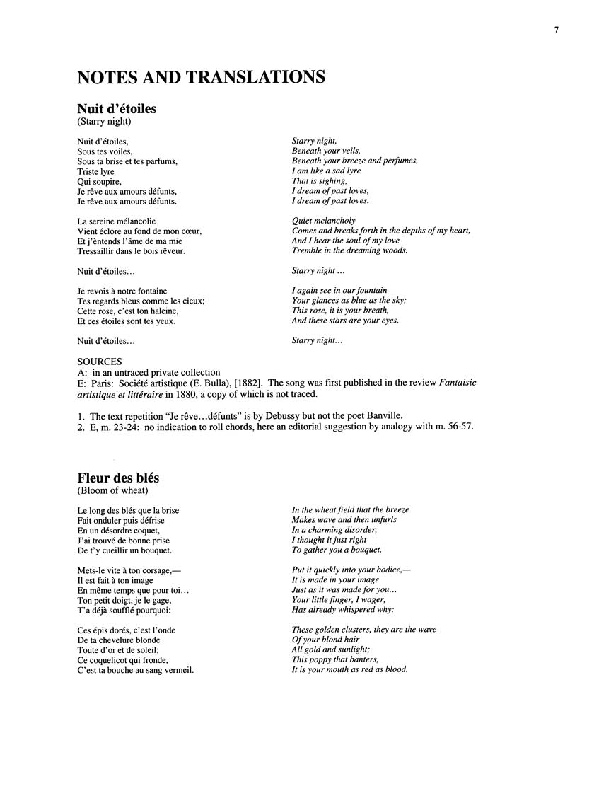 Songs of Claude Debussy – Volume 1 (High Voice)