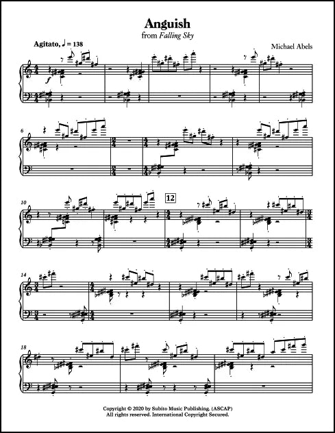 Abels: Anguish from "Falling Sky" (transc. for piano)