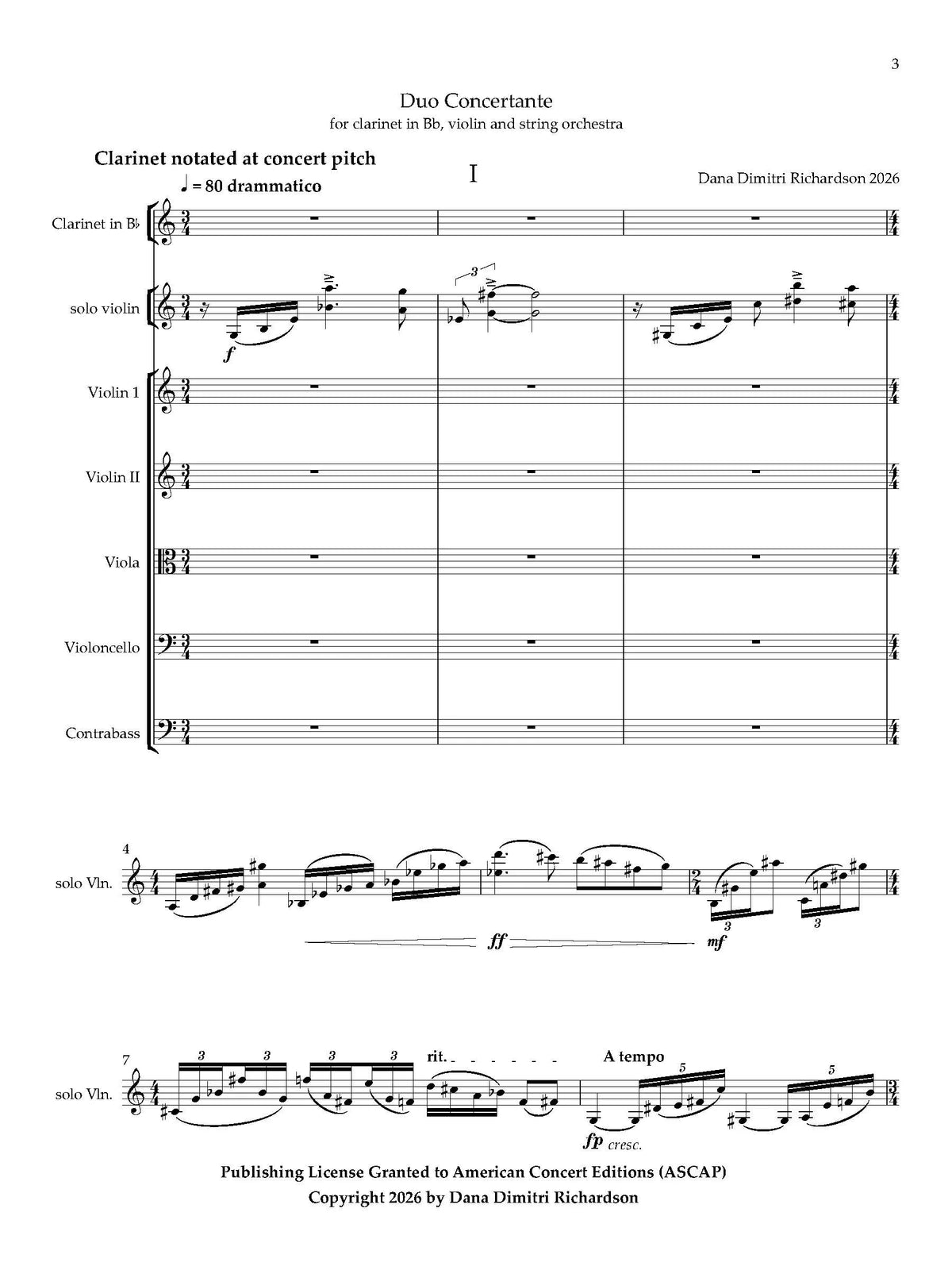 D. Richardson: Duo Concertante