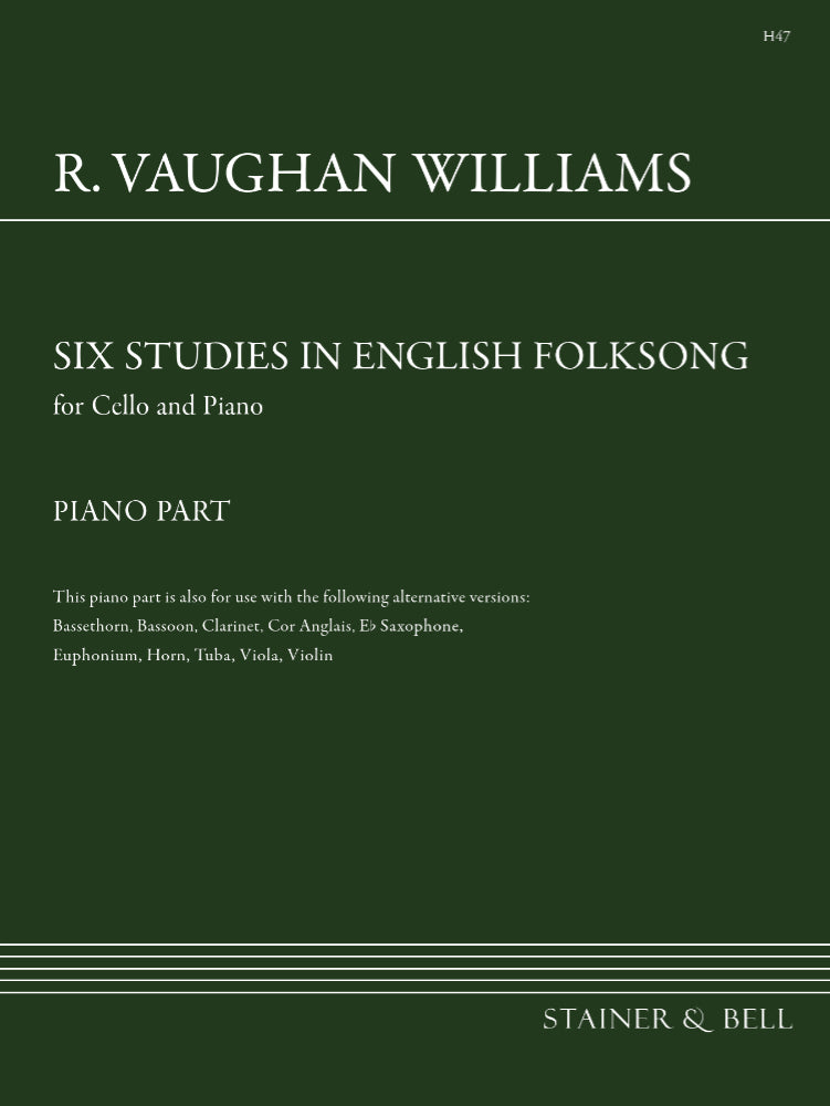 Vaughan Williams: 6 Studies in English Folk Song (Piano Accompaniment)