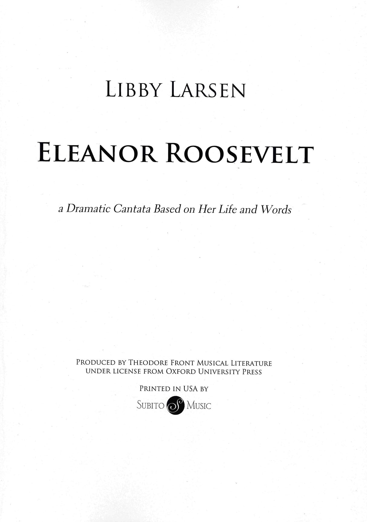 Larsen: Eleanor Roosevelt