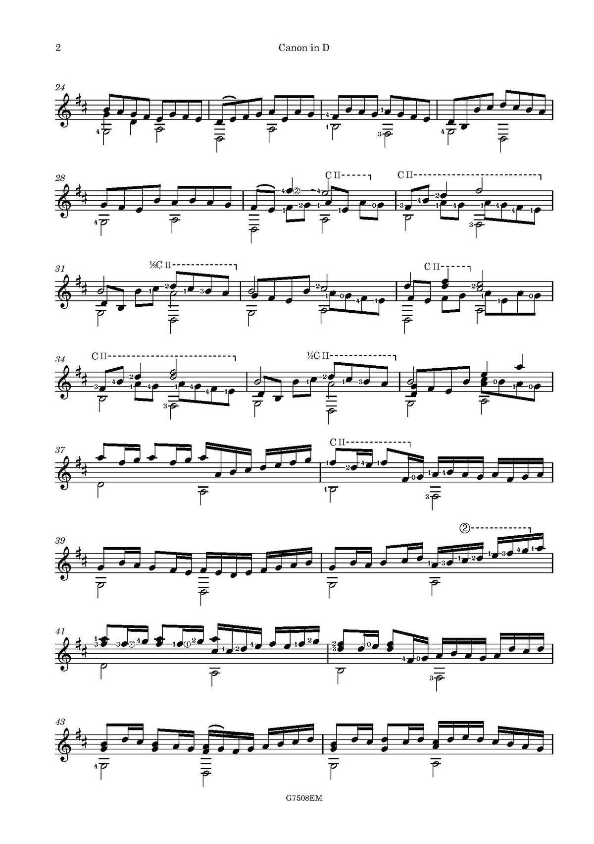 Pachelbel: Canon in D Major (arr. for guitar)