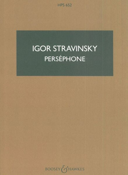 Stravinsky: Perséphone