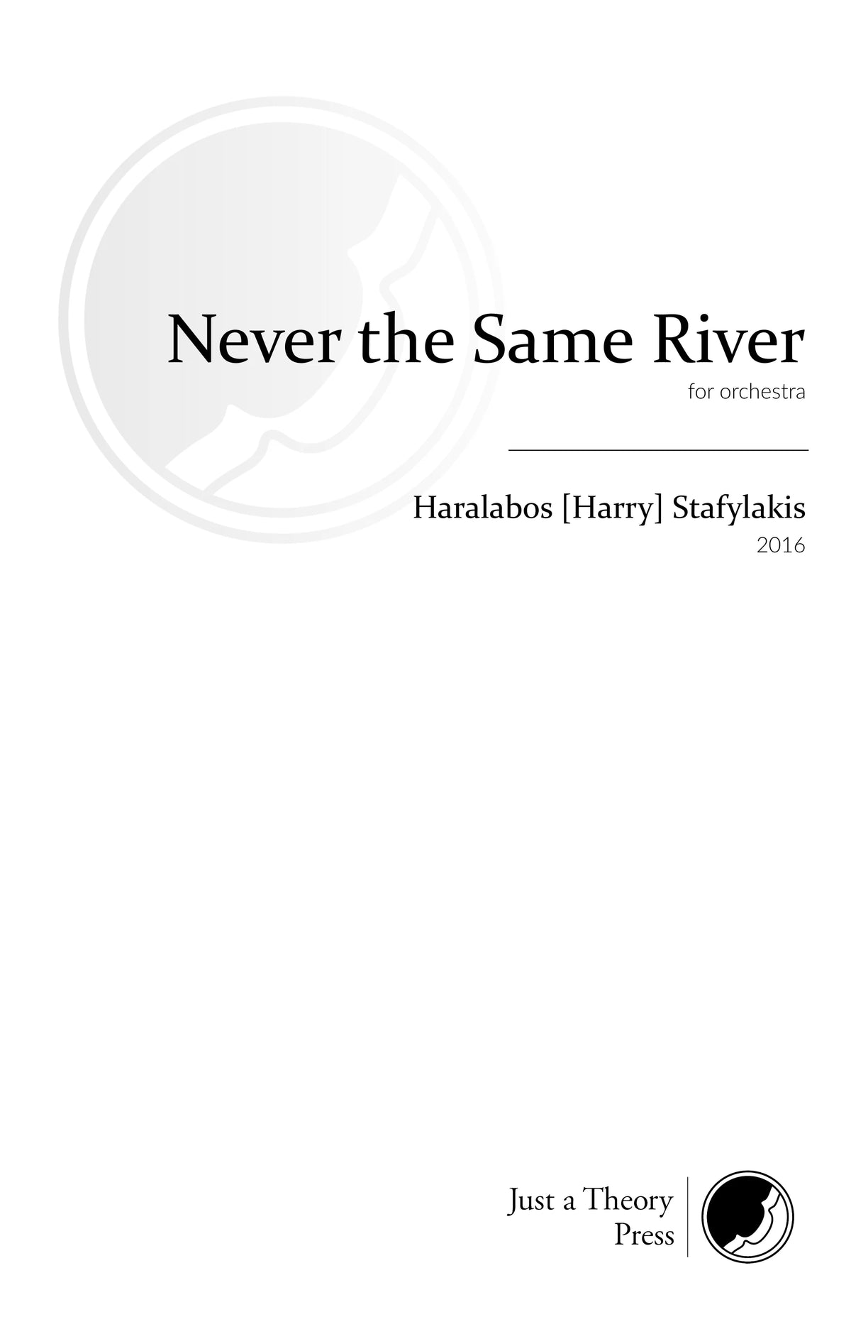 Stafylakis: Never the Same River