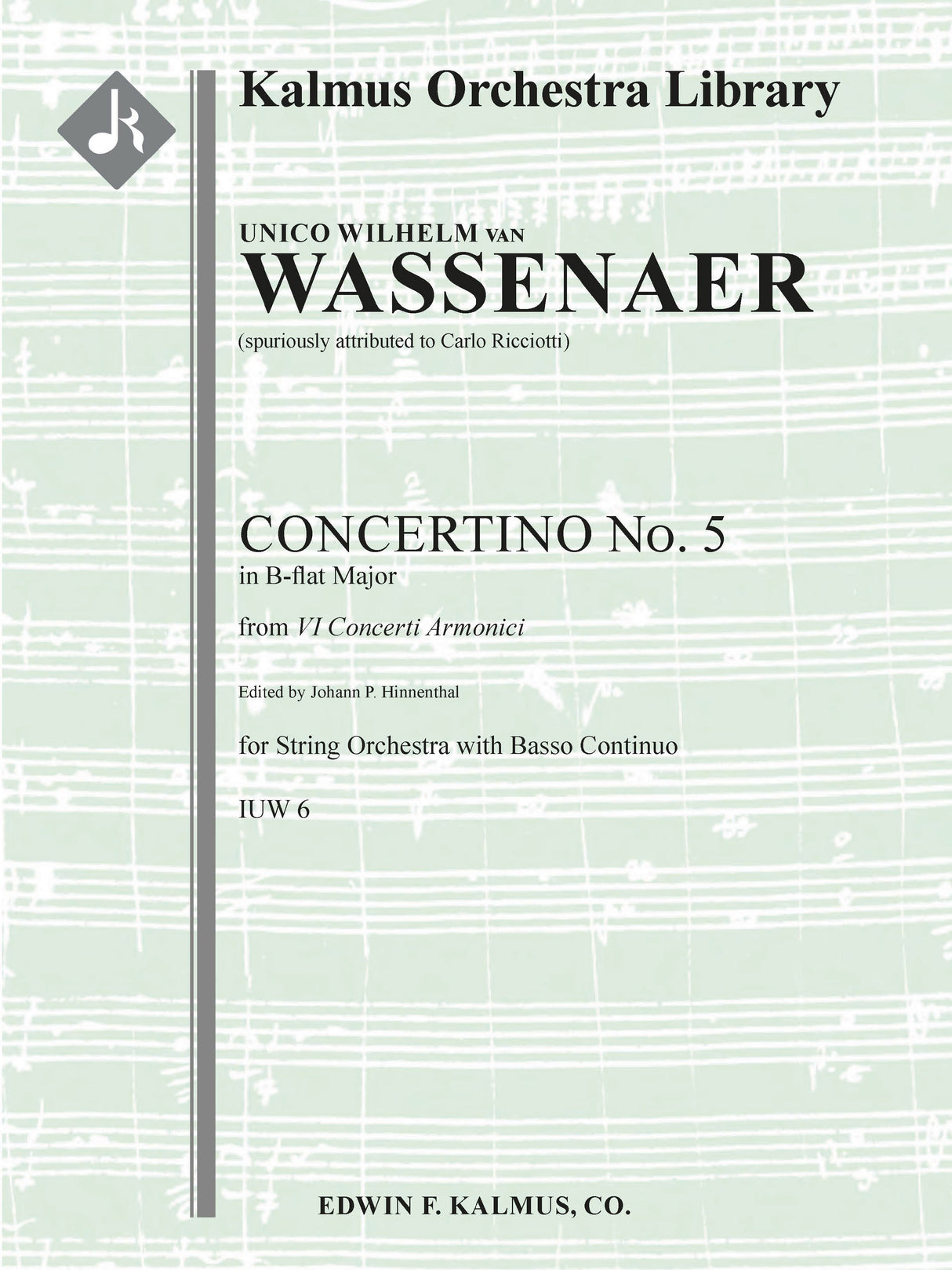 Wassenaer: Concertino No. 5 in B-flat Major