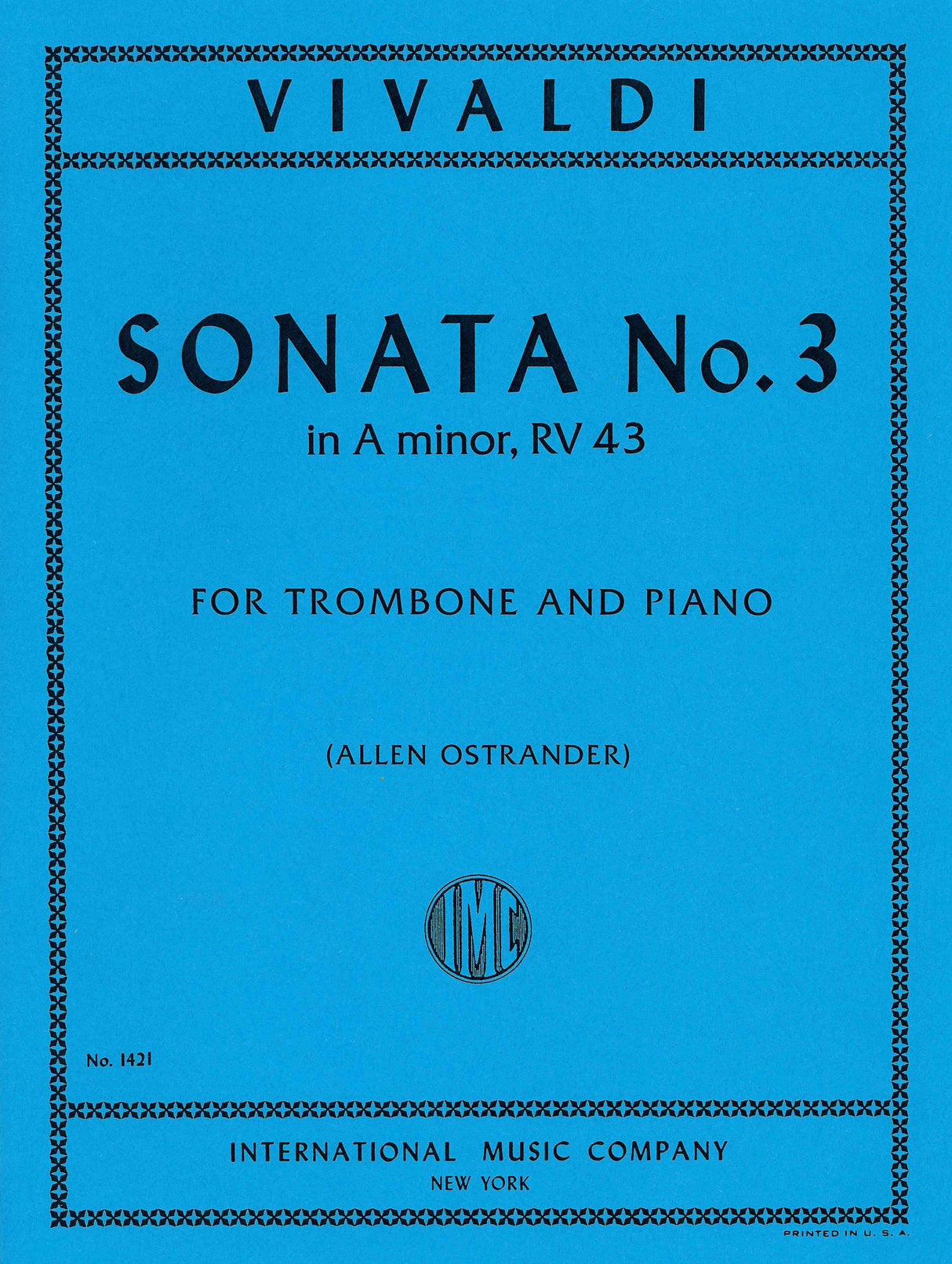 Vivaldi: Sonata No. 3 in A Minor, RV 43 (arr. for trombone & piano)