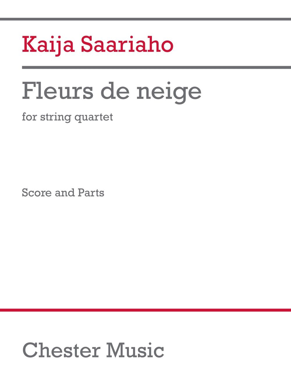 Saariaho: Fleurs De Neige