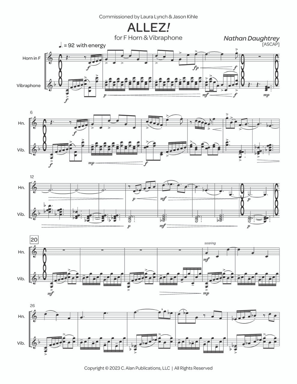 Daughtrey: Allez! (Version for Horn & Vibraphone)