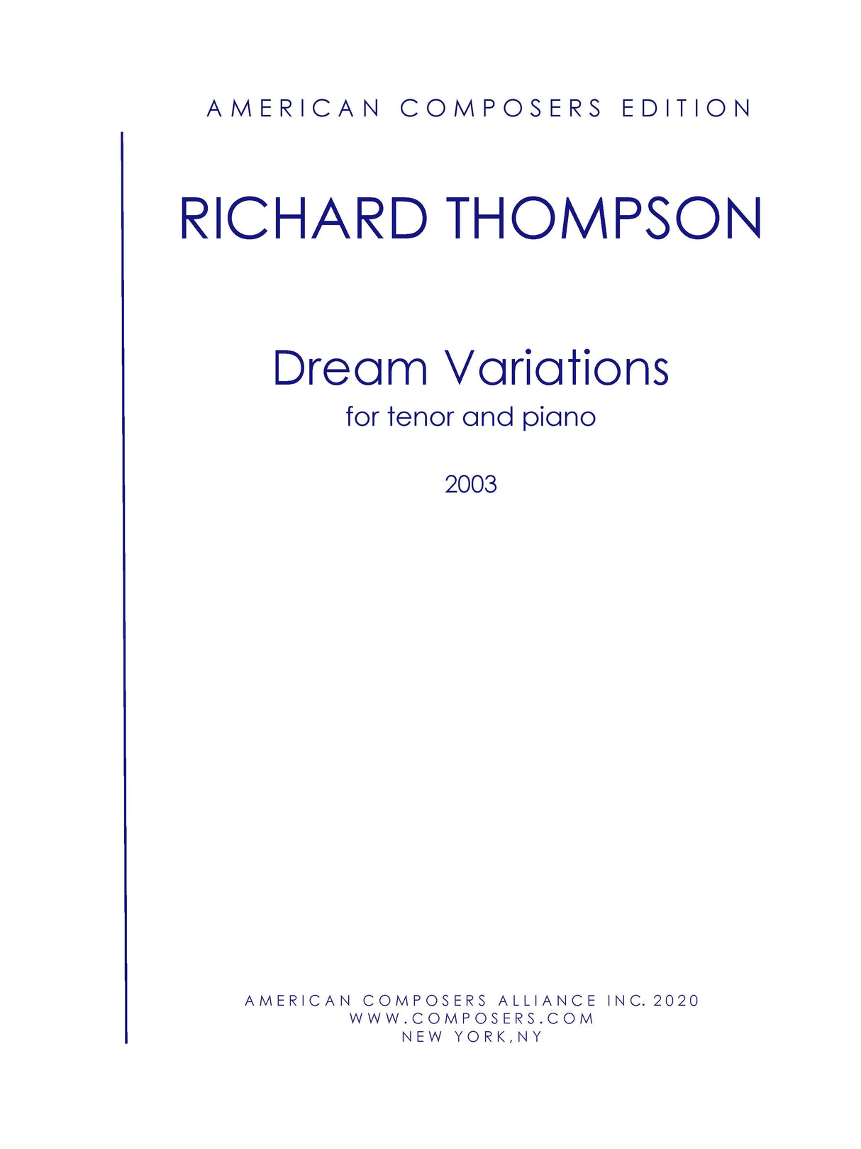 Thompson: Dream Variations